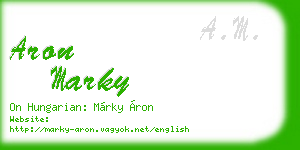 aron marky business card