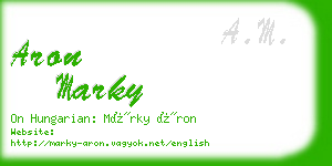 aron marky business card